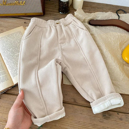 Spring Autumn Solid Kids Boys Straight Pants Fashion Children Clothing Trousers Brief Jeans for 1-6 Years