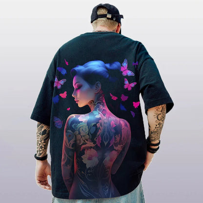 3d Anime Character Print Men's T-Shirt 2024 New Oversized Short Sleeve T-Shirt For Men Street Hip-Hop Tee Top Quick Dry T Shirts