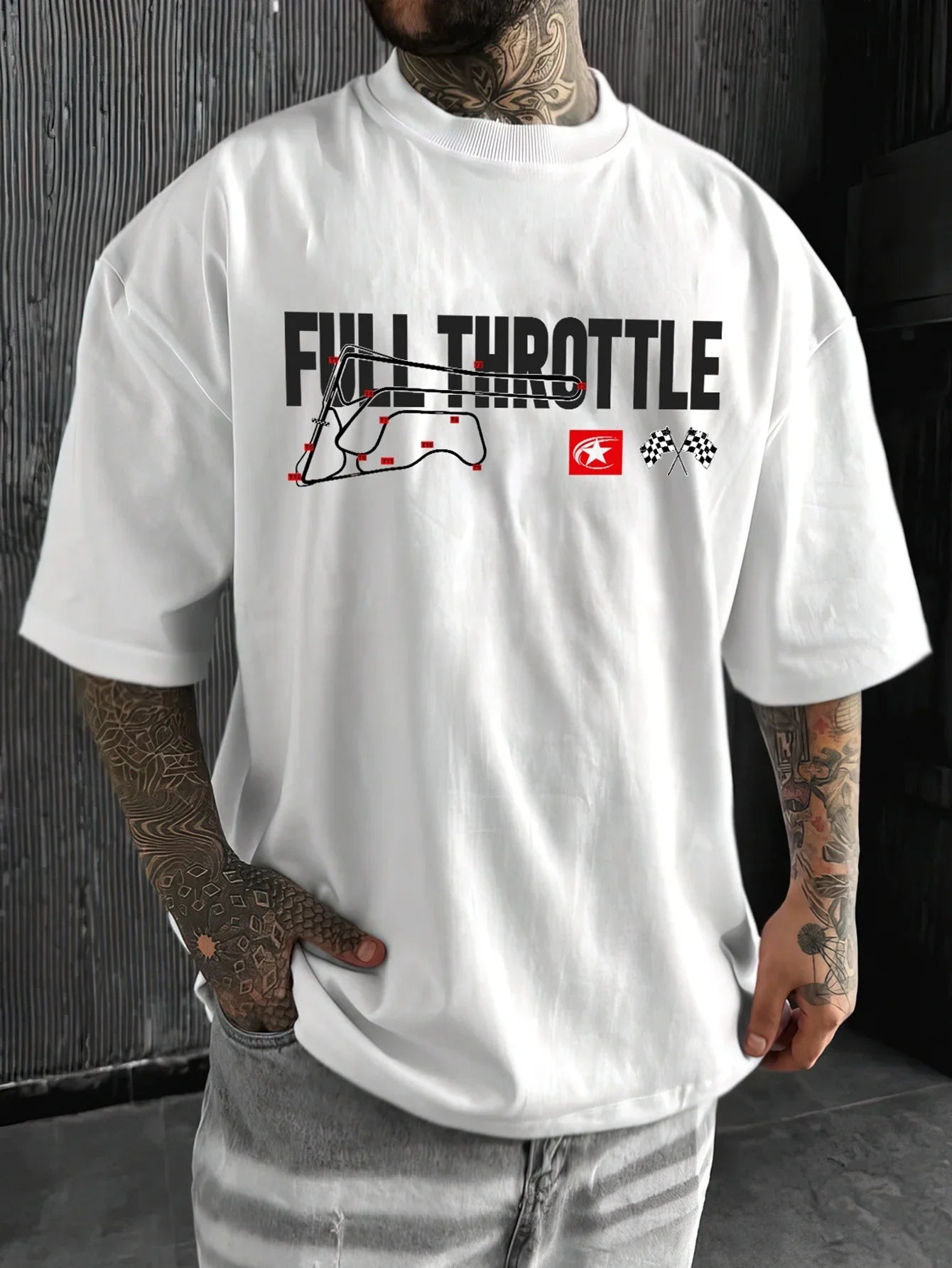 Men Formula Racing Summer T-shirt Loose Fit Breathable Soft Material Suitable for Daily Wear Suitable for Both Men and Women
