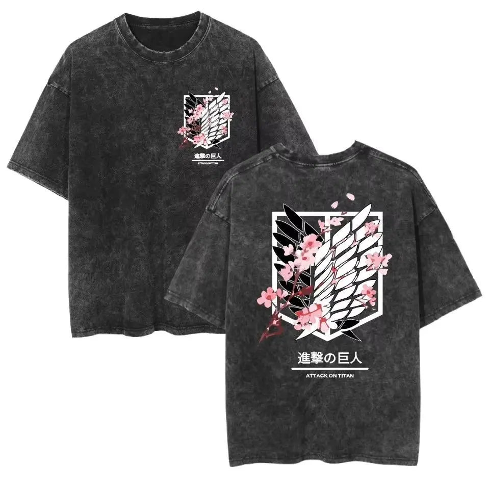 T-shirt Man Women Short Sleeve Tee Streetwear Oversized Anime Print Casual Tops Summer Y2k