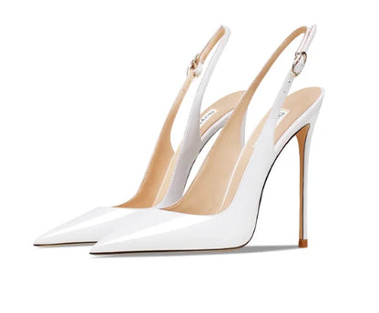 Matte black sandals, women's new style, slim heel, shallow mouth, versatile, toe cap, back strap, work high heels
