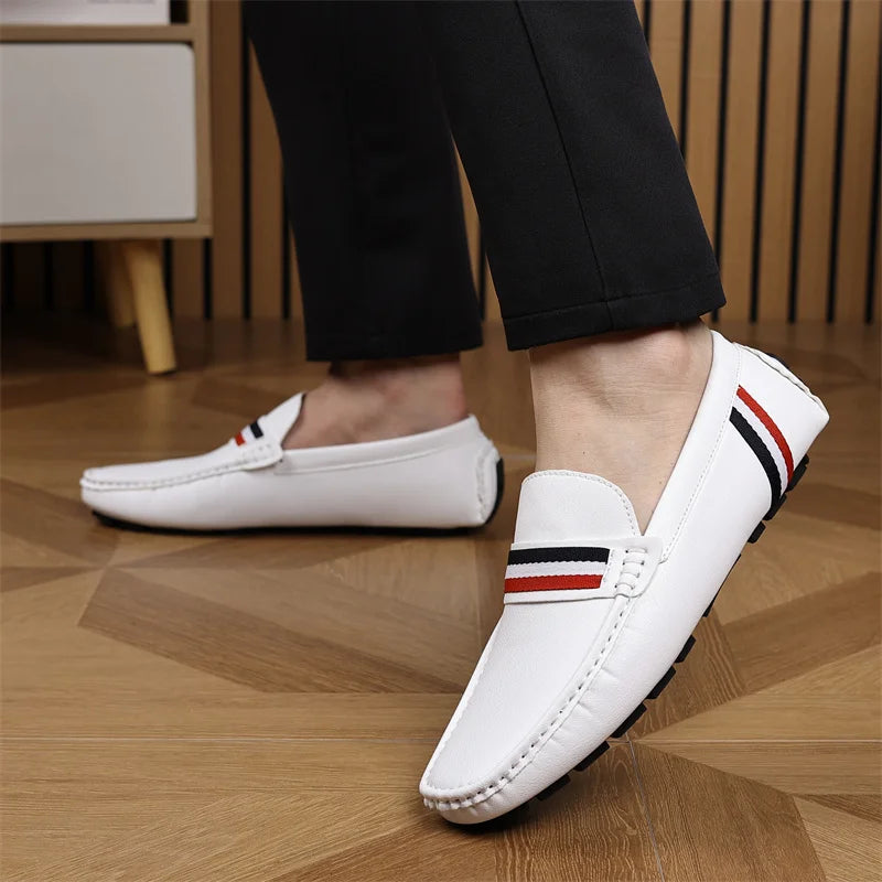Men Shoes Slip on Loafers Mens Business Office Shoes Classic PU Leather Men's Loafer Shoes Casual Men Driving Shoes Men's Shoes