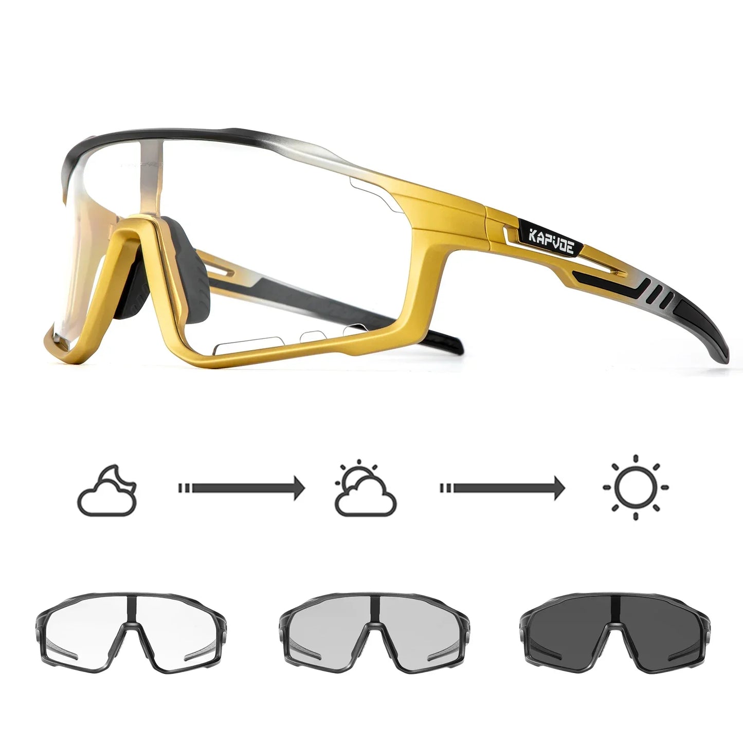 Photochromic Sunglasses Men's Women Sports Cycling Glasses Road Running Goggles MTB Bike Bicycle Mtb Eyewear For Driving