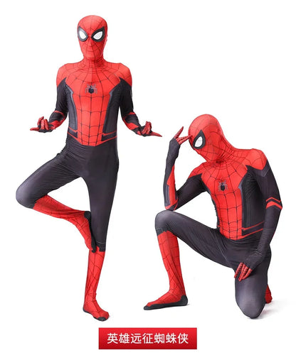 2026 High Quality Superhero Spidermans Costume Bodysuit For Kids Adult Spandex Zentai Halloween Party Cosplay Jumpsuit