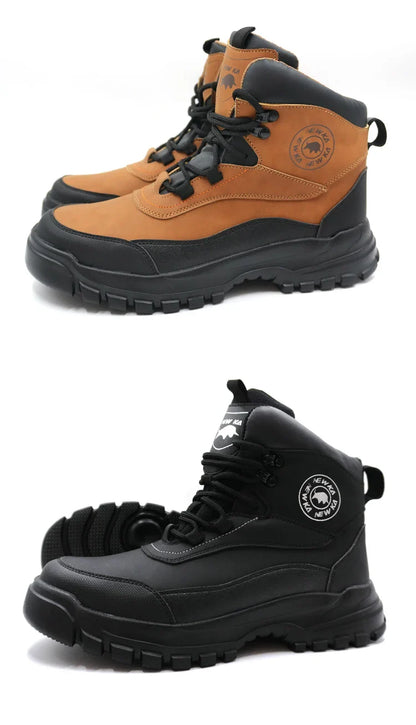 New fashion high-top anti-smashing and anti-puncture safety shoes steel toe toe wear-resistant work shoes men's protective shoes