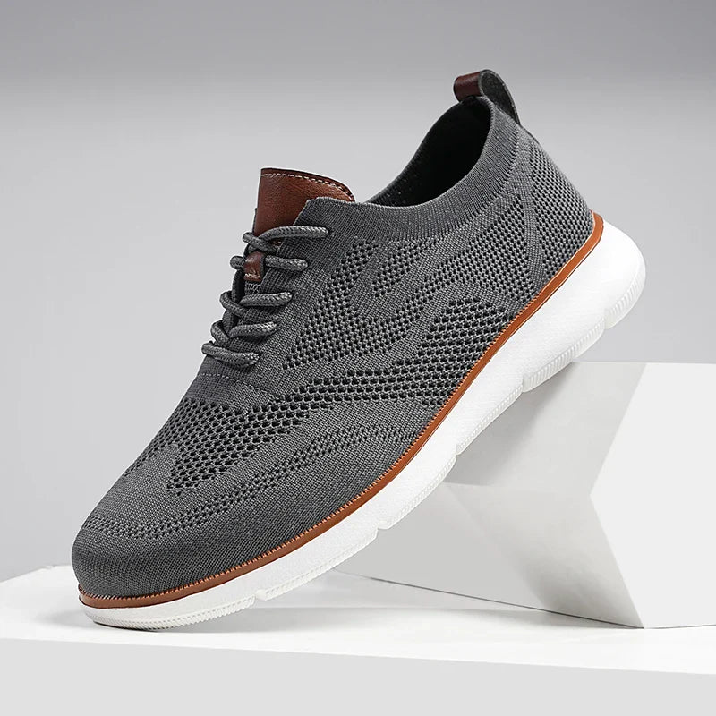 Large Size Comfortable Men's Shoes Light Fashion Casual Sports Shoes Breathable Flying Mesh Top Loafers