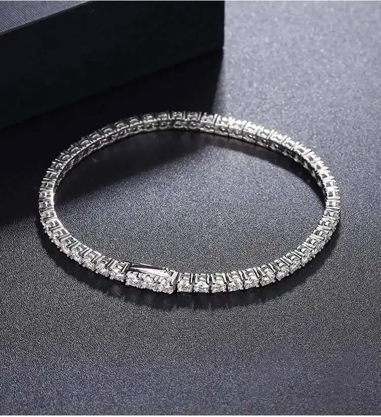 gold bracelet men Moissanite Tennis Bracelet Original S925 Sterling Sier Plated White Gold With GRA Bracelets For Women Man