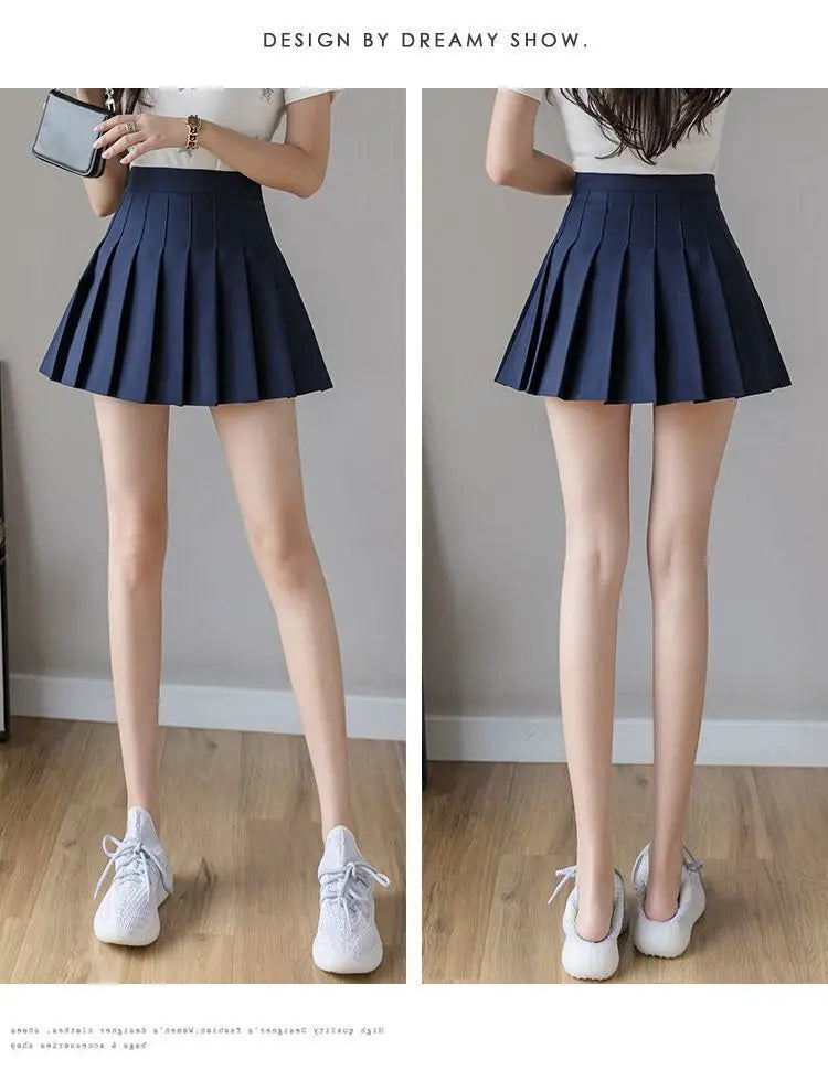 Mini Skirts Womens 2025 Summer Japanese School Pleated Skirts High Waist Kawaii Cute Pink Plaid Skirt Uniform Harajuku Jupe
