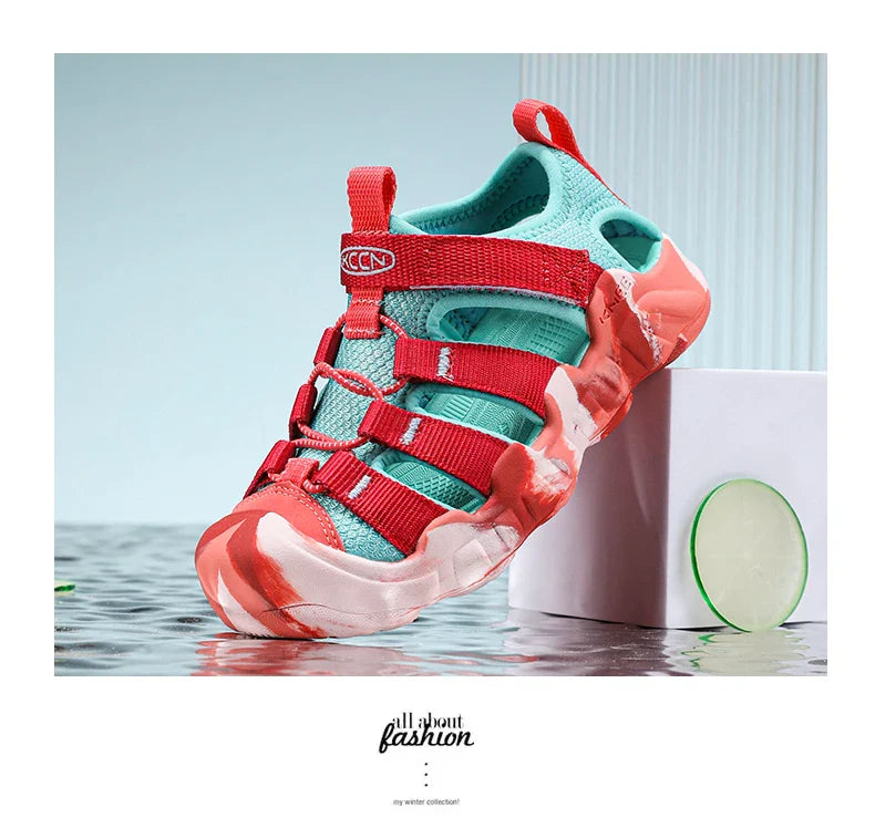 Children Sandals Boy Girls Barefoot Shoes Summer Luxury Design Kids Casual Sneaker Outdoor Beach Sports Sandals for Boy Girls