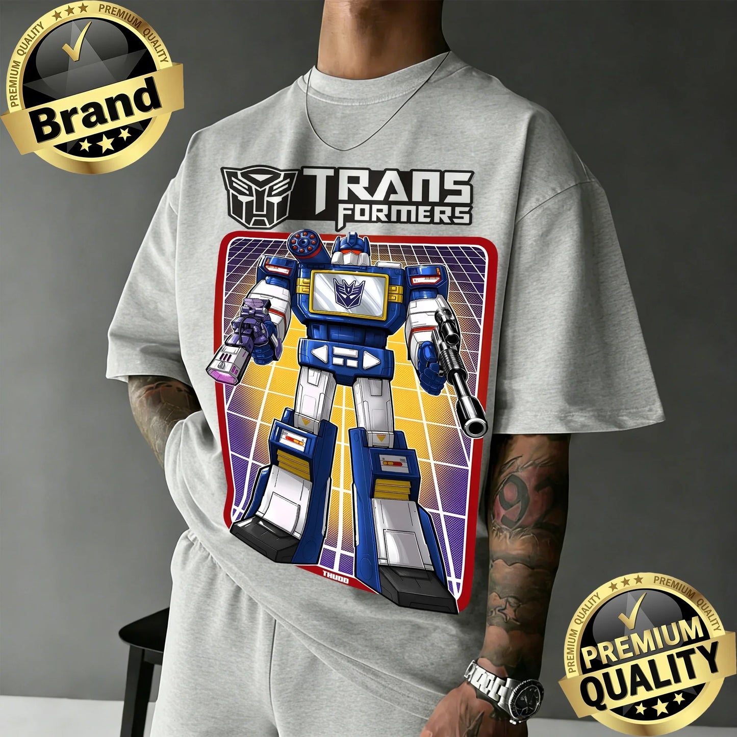 2026 Summer Hasbro Transformers Soundwave Graphic Brand Print T-shirt Unisex Tops Retro Casual Sleeve Short Clothing Breathable