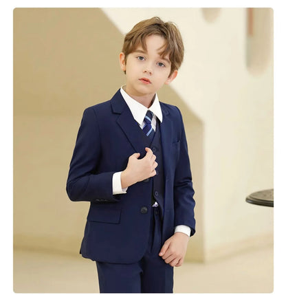 Spring Autumn Children Boy Wedding Suit Teenager Kids Formal Elegant Suits For Boy 1-14  Years Boys Suits Outfits Set