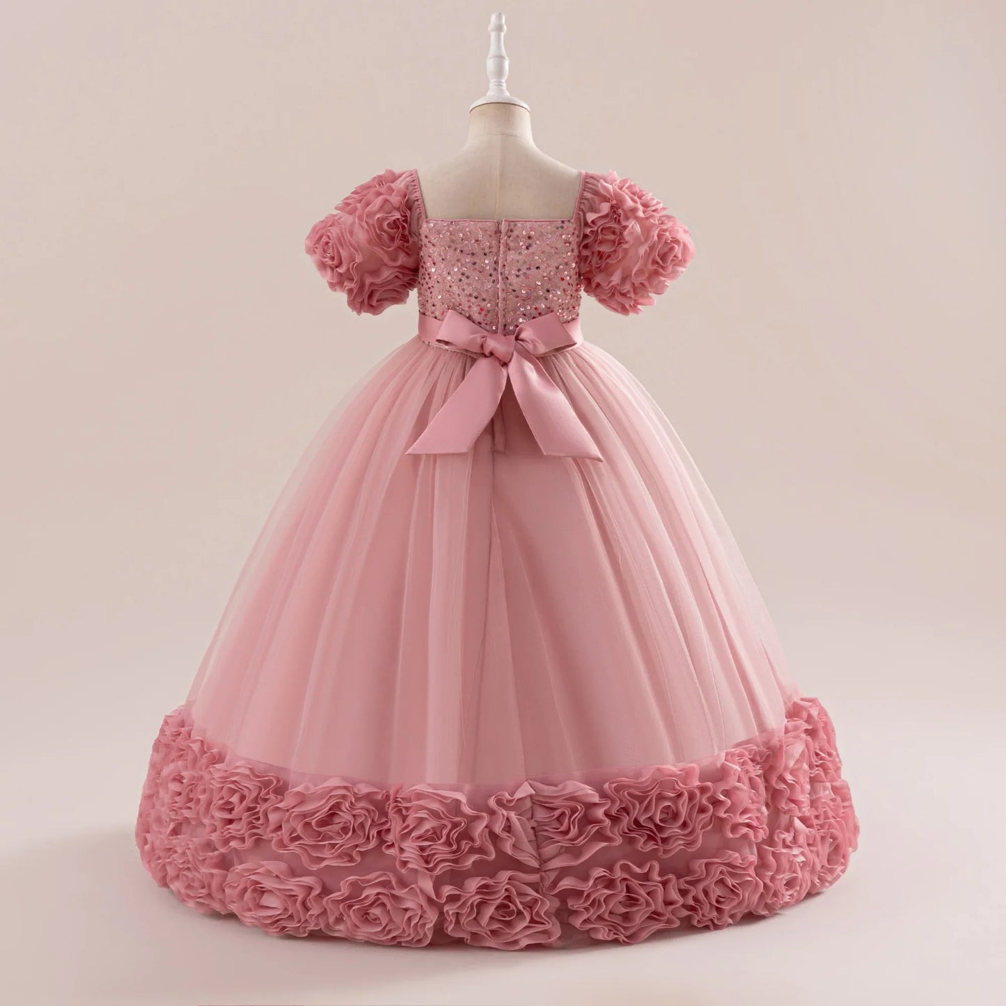 Summer Flower Girls Party Dress Elegant Tulle Bridesmaids Wedding Princess Dresses Girl Gala Birthday Evening Christmas Costumes