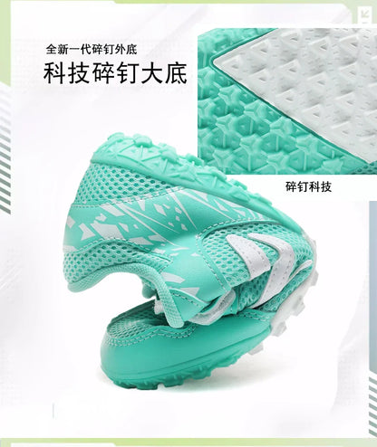 New Children Soccer Shoes Cleats Boys Football Boots TF Breathable Ultralight Grass Training Fast Athletic Sneakers 28-39