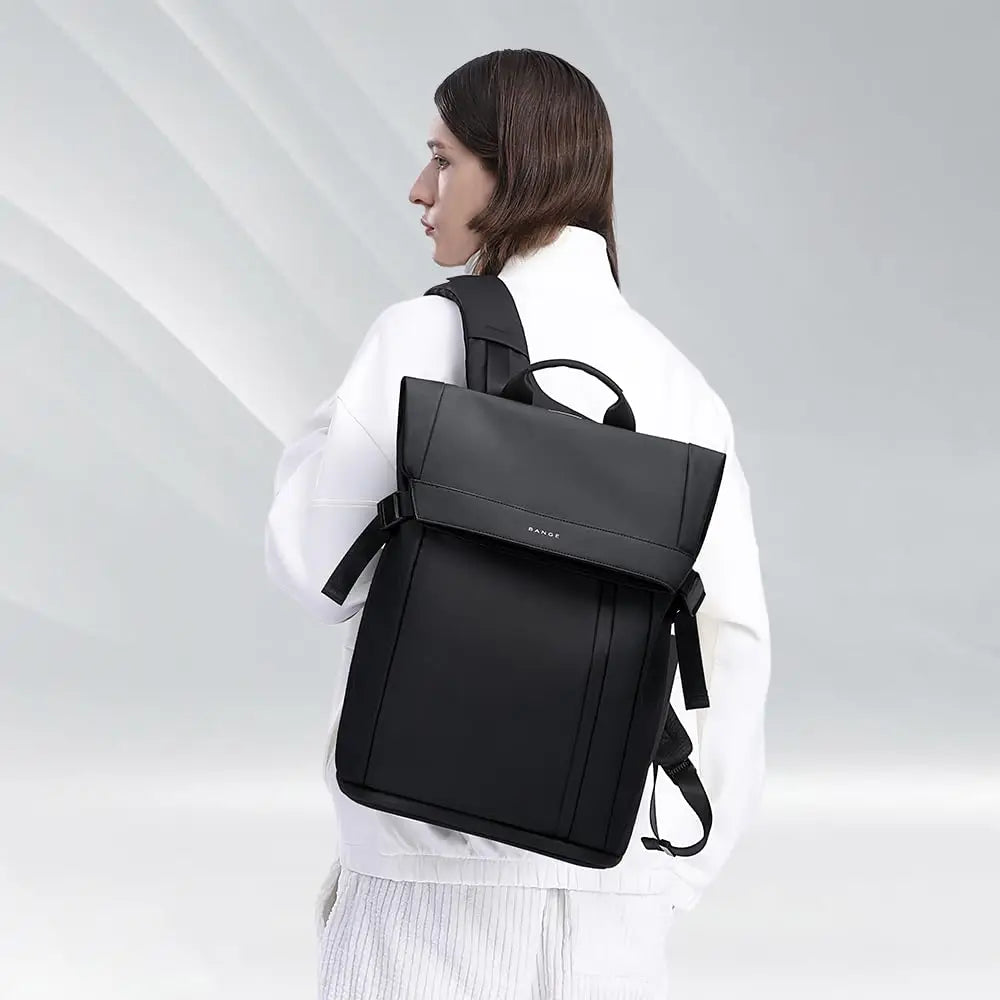 Men Fashion Backpack 15.6 inch Multifunctional Waterproof Backpack Daily Travel Bag Casual School Rucksack with Buckle