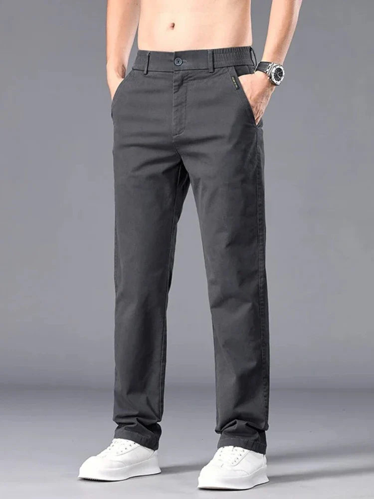 Brand Autumn New Stretch Men Casual Pants Straight Business Dress Formal Trousers Work Fashion Male Comfort Pants