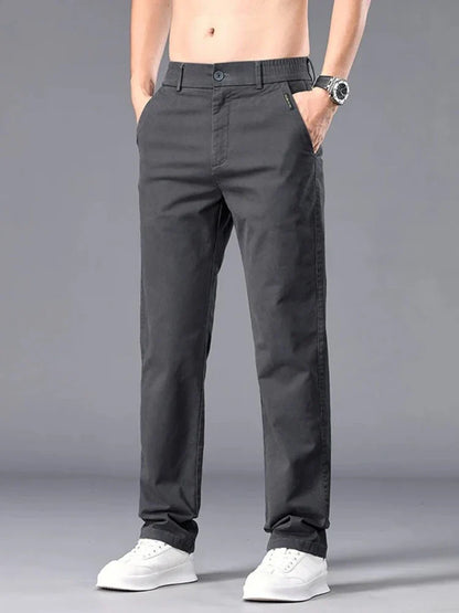 Brand Autumn New Stretch Men Casual Pants Straight Business Dress Formal Trousers Work Fashion Male Comfort Pants