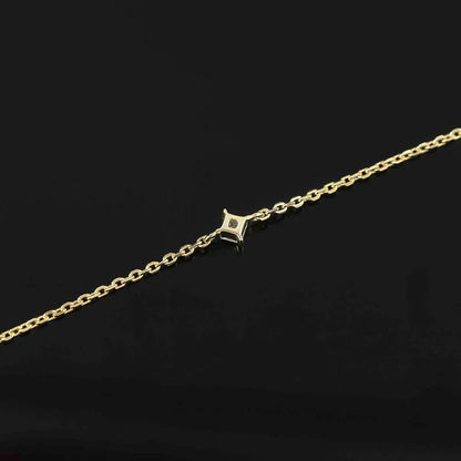 Trendy A Moissanite Bracelets for Women Letter Charm Adjustable Chain 100% 925 Sterling Silver Wedding Fine Jewelry Gifts