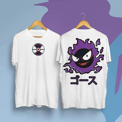 Gengar Anime Men's T Shirt Cotton Women Short Sleeve Tee Oversized Casual Streetwear 2026 Summer Graphic Tops