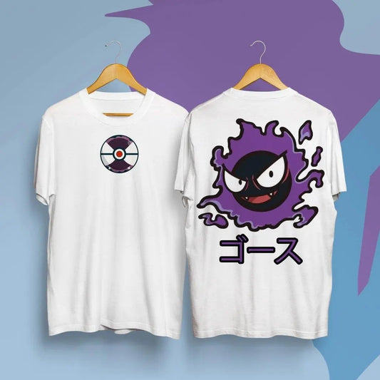 Gengar Anime Men's T Shirt Cotton Women Short Sleeve Tee Oversized Casual Streetwear 2026 Summer Graphic Tops