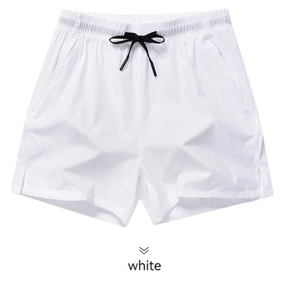 1pcs Summer Men Ice Silk Shorts Quick Drying Running Gym Pants Homme Surf Ventilate Drawstring Casual Outdoor Sport Couple Short