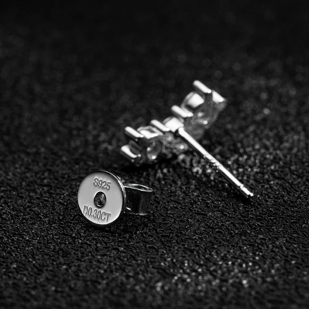 D VVS1 Full Moissanite Earrings for Women Classic Trendy Party Daily Wear GRA Certified s925 Sliver Plated 18k Earring