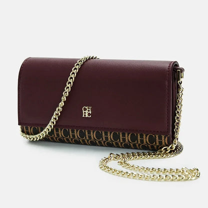 Bolsa de Ombro Feminina de Grife CH Elegante de Alta Qualidade com Estampa de Letras