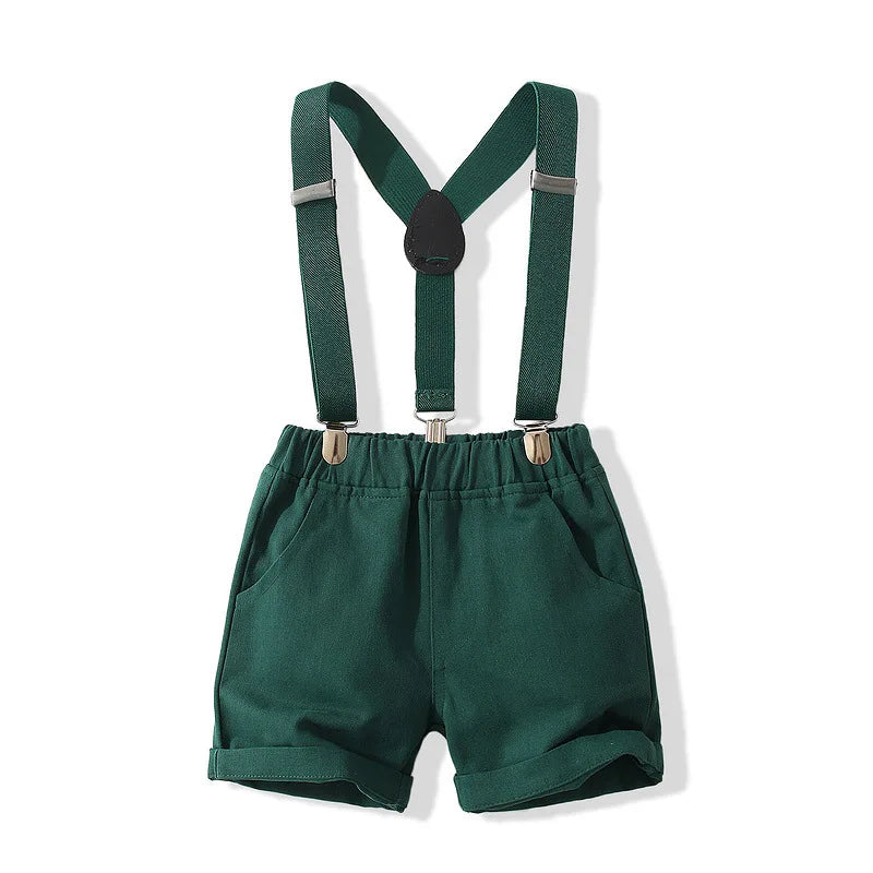 Kids Boys Formal Birthday Outfit Suit Toddler Gentleman Wedding White Shirt 1-7 Years Baby Pants Boys Ceremony Outfits