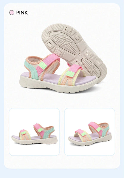 Children Casual Flat Sandals For Girls Summer Beach Shoes Breathable Open Toe Non-Slip Outdoor Kids Walking Sandials