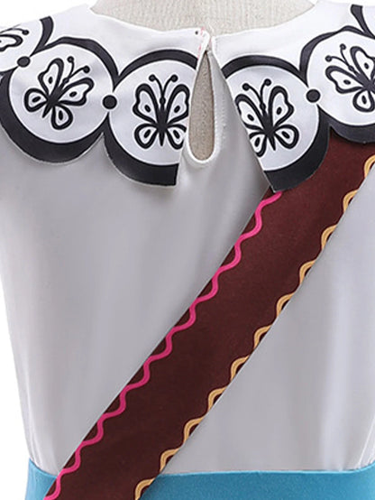Girls Princess Dress with headband Children Encato Halloween Swing Kids Clothes Cartoon Printed Mirabel Fantasy Cosplay Costume