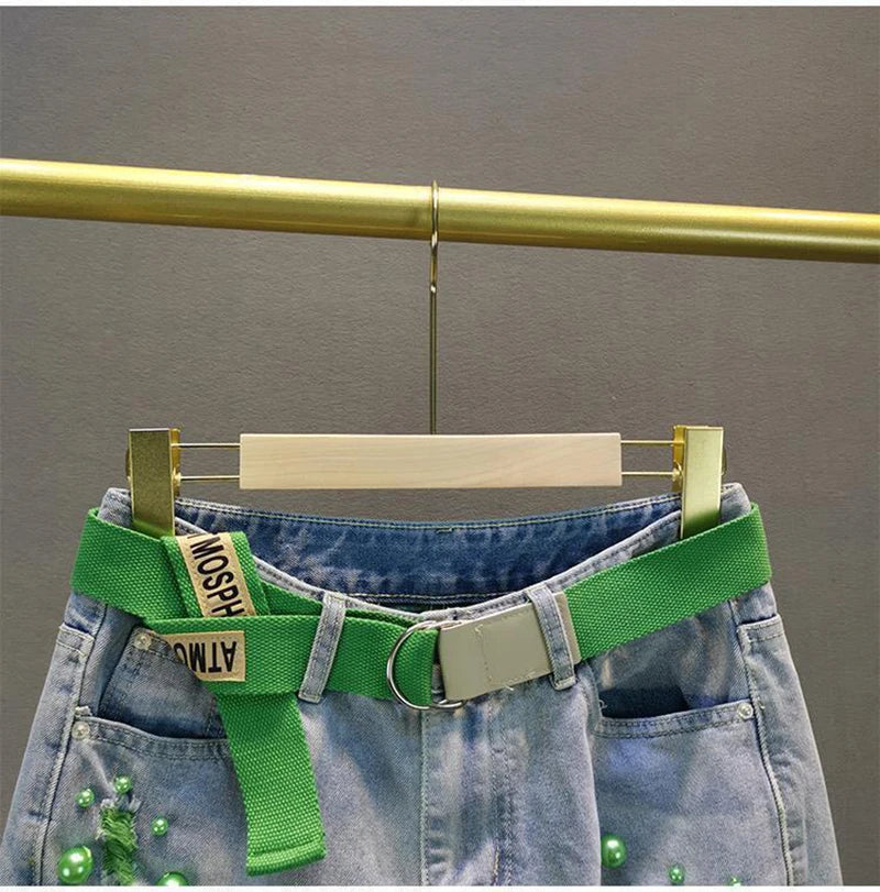 Denim Harem Pants Women Green Pearl High Waist Loose Oversized Jeans
