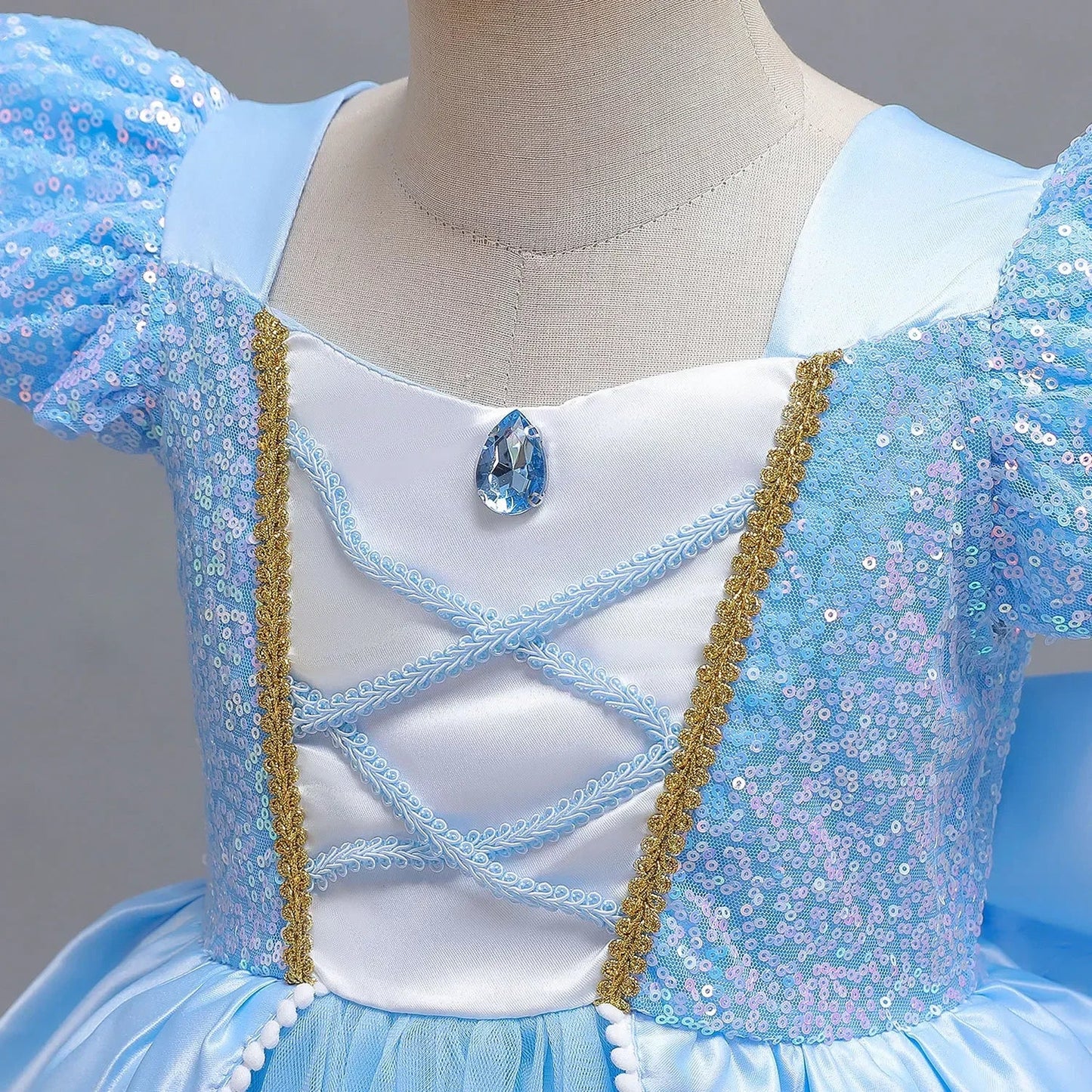 Cinderella Princess Ball Gown Fancy Birthday Rapunzel Belle Vestidos Party Dress Girls Costume Carnival Elegant Clothes