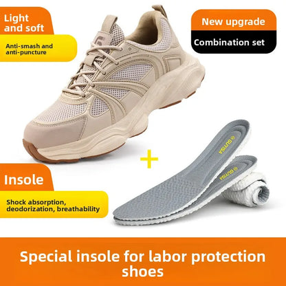 Safety Shoes Men Shoes Breathable Anti Smashing Puncture Comfortable Men's Safety Tennis Steel Toe Cap Puncture