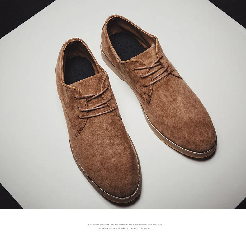 Sapatos Masculinos Derby de Luxo, Sapatos de Couro de Camurça de Alta Qualidade para Homens, Sapatos Casuais de Negócios, Sapatos de Amarrar Masculinos para Festas e Casamentos, Tamanho Grande