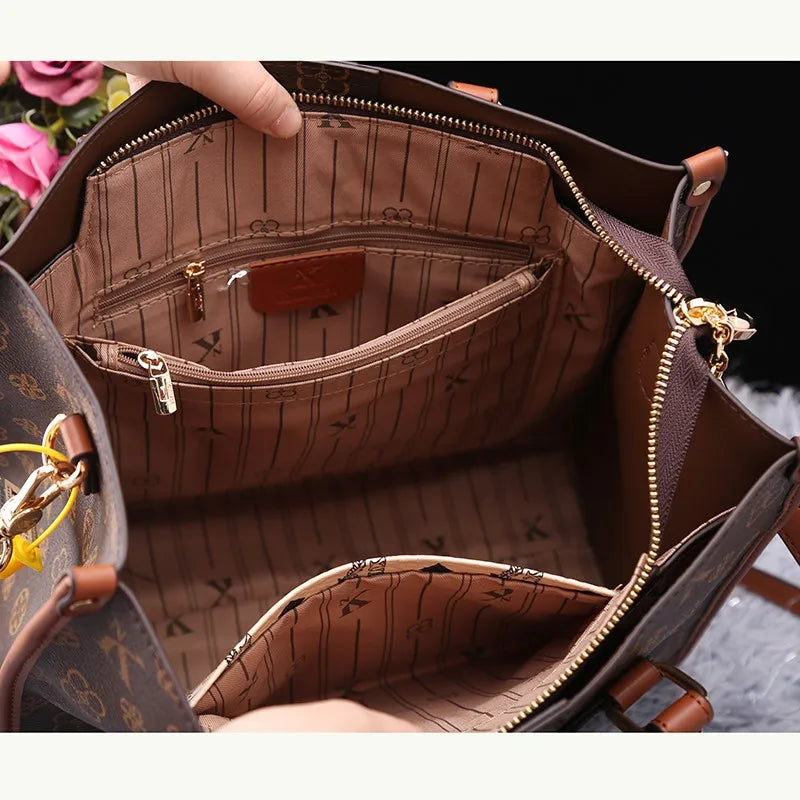 Light luxury brand women's bag 2025 new fashionable and versatile single shoulder crossbody high-end handbag with large capacity