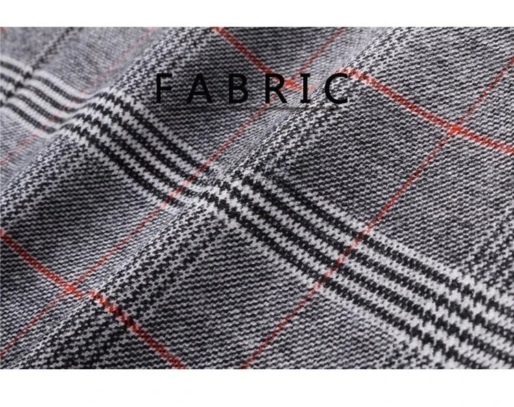 (  Blazer + Vest + Pants ) High-end Brand Gray Plaid Mens Formal Business Office Suit Three-piece Groom Wedding Dress Party Suit