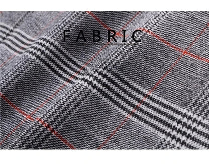 (  Blazer + Vest + Pants ) High-end Brand Gray Plaid Mens Formal Business Office Suit Three-piece Groom Wedding Dress Party Suit