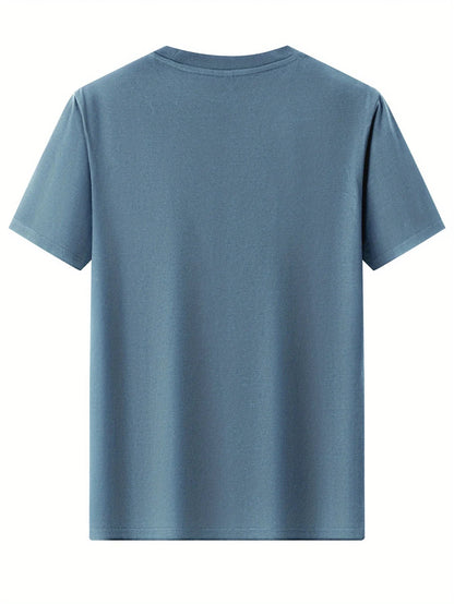 100% cotton men's loose T-shirt fashionable whatever letter pattern printed short sleeved round neck casual top