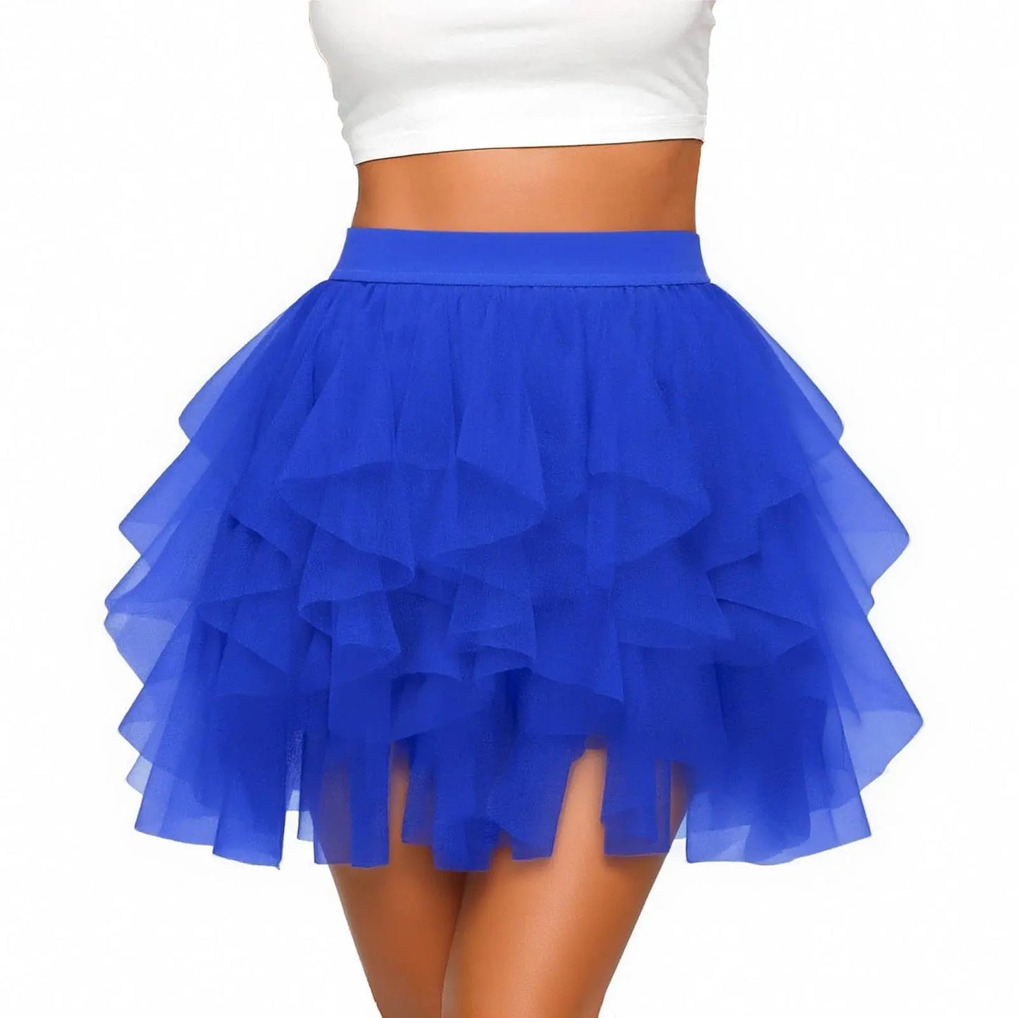 Women's Tulle Tutu Skirt Fashion Solid Color High Waist Mesh Skirt A-line Puff Skirt Cute Cake Skirt Cute Ballet Ball Half Skirt