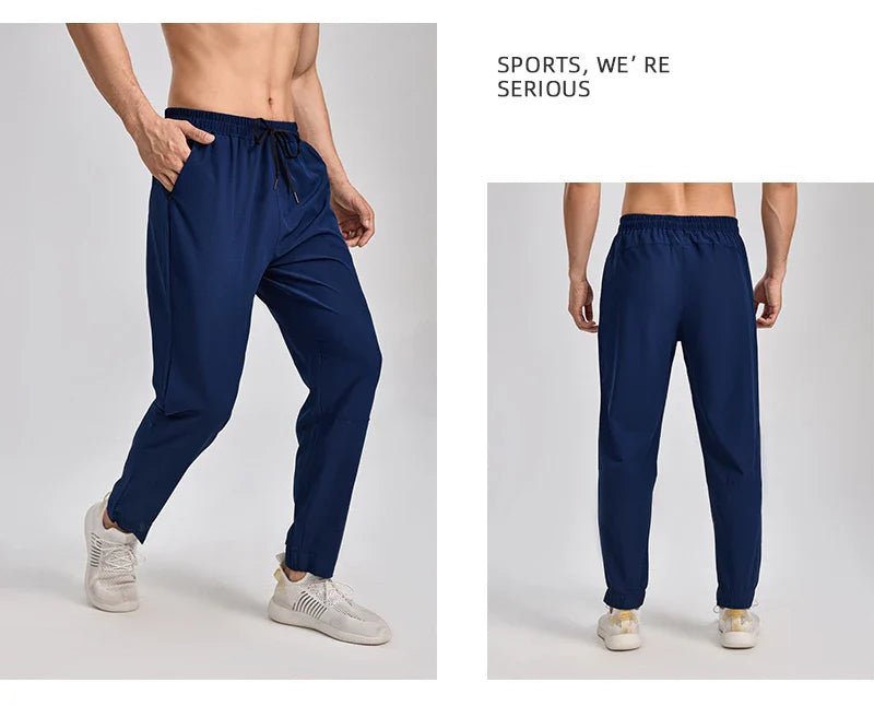 Autumn and winter new sports pants men, breathable casual fitness pants, outdoor running basketball fast dry pants