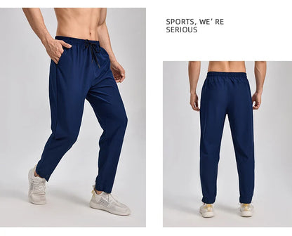 Autumn and winter new sports pants men, breathable casual fitness pants, outdoor running basketball fast dry pants