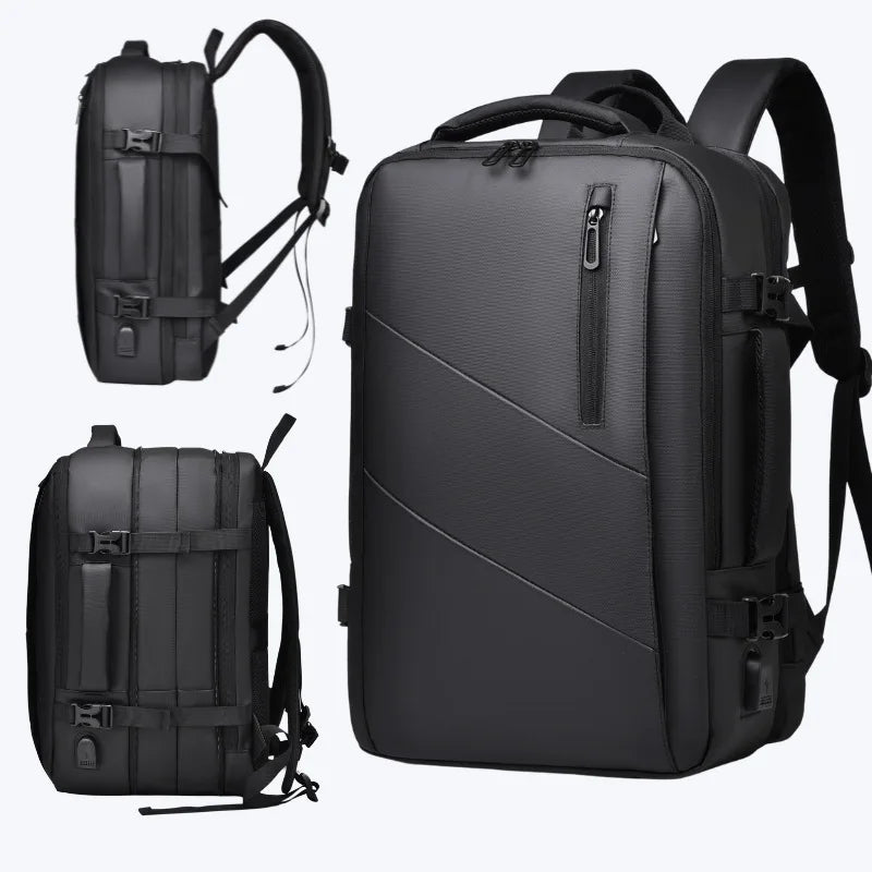 16 Inch Large-capacity Men's High-end Backpack Computer Bag High-end Business Bag Expandable Backpack Witch USB