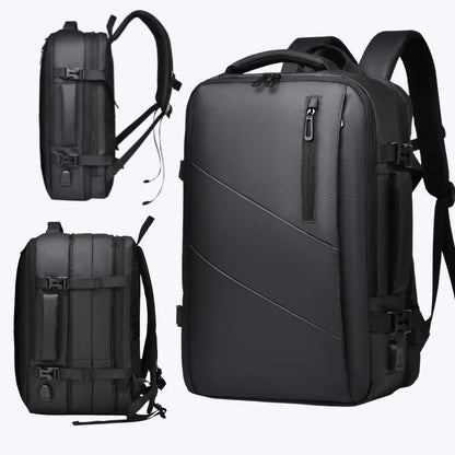 16 Inch Large-capacity Men's High-end Backpack Computer Bag High-end Business Bag Expandable Backpack Witch USB