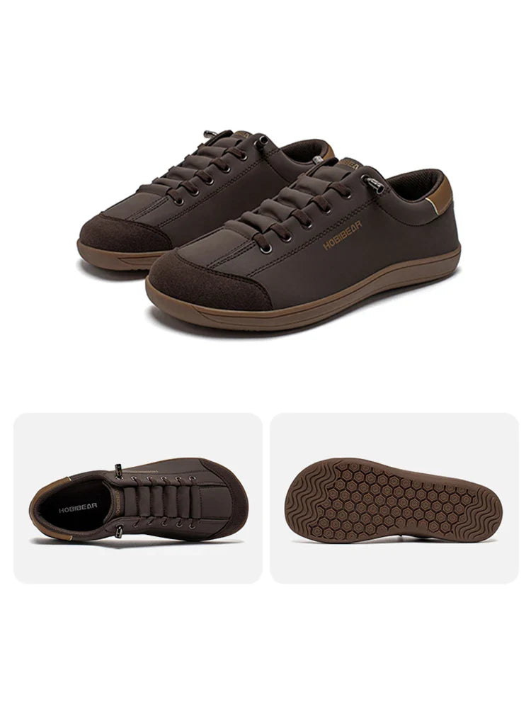 Barefoot Shoes Unisex Wide Toe Artificial Leather Sneakers Zero Drop Slip On Outdoor Lightweight Comfortable Shoes
