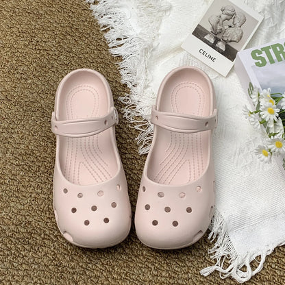 Kids'Casual Sandals EVA Summer Fashion Outdoor Soft Bottom Children Breathable Anti-slip Beach shoes Black White Size 36-41