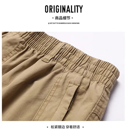 Explosions men's overalls casual pants cotton loose summer thin fashion long pants men's pants.