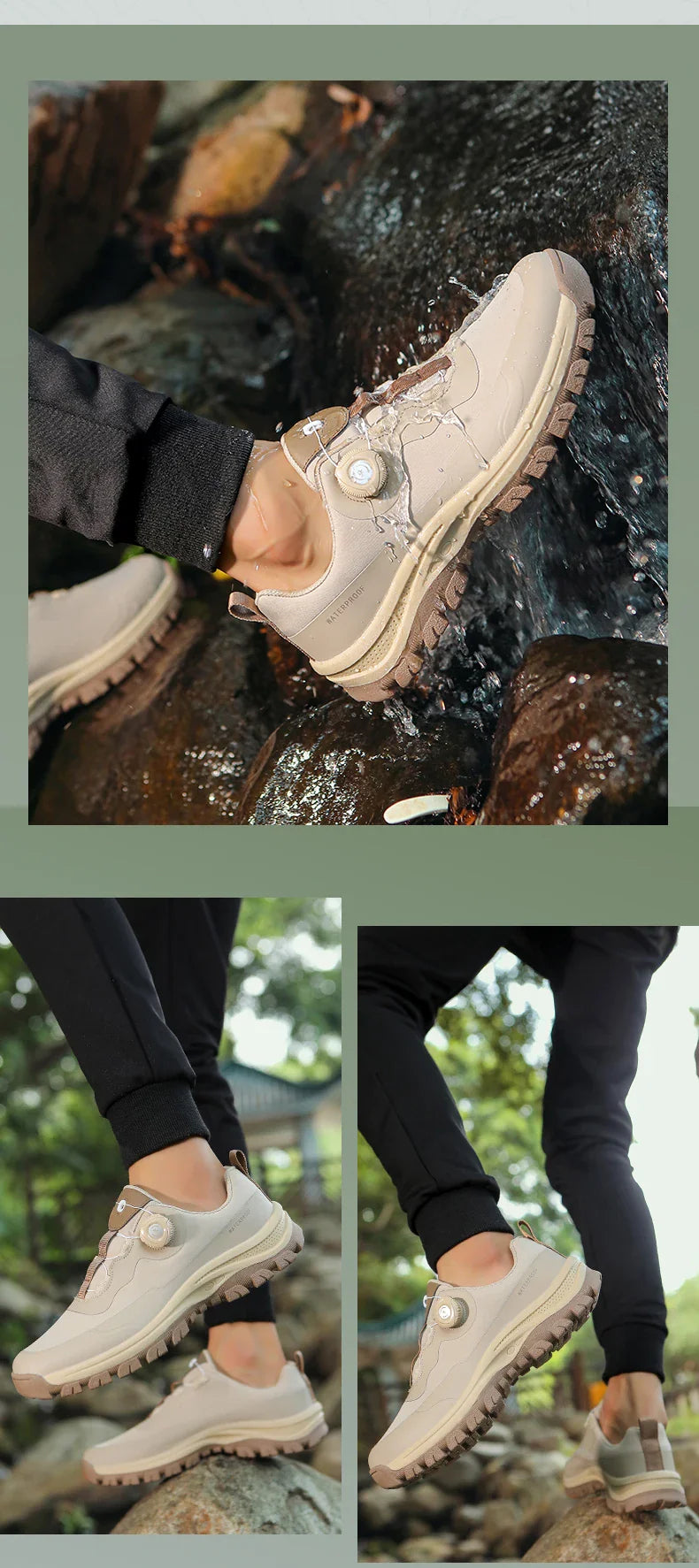 Waterproof Hiking Shoes Men Outdoor Trailing Trekking Shoes Ultra-light Sneakers Tactical Boots Non-slip Wading Boots Size 40-47