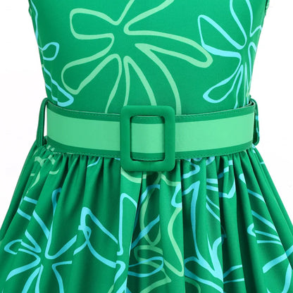Inside Out Sadness Dress Girls Halloween Joy Cosplay Costume Children Cartoon Movie Role Play Print Frock Kid Fantasy Party Gown