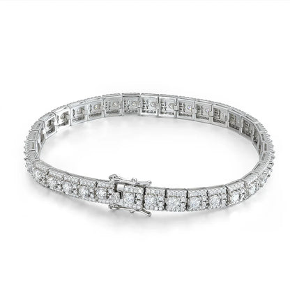 Full Moissanite Tennis Bracelet For Women S925 Sterling Silver Pear Pass Diamond Test Sparkling Luxury Fine Jewelry Gift