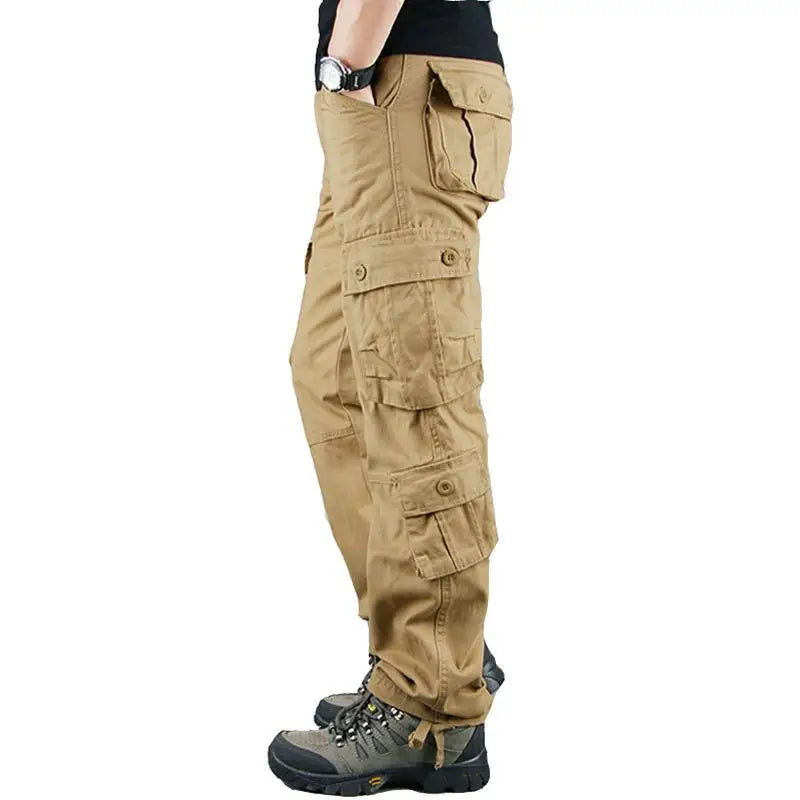 Men Pants Tactical Camouflage Overalls High Quality Cotton Multi-Pocket Trousers Sports Training Work Pants Joggers Men Clothing