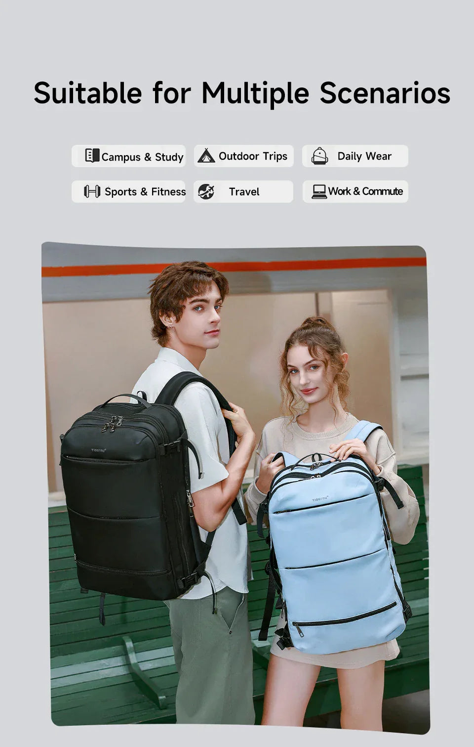 Vacuum Compression Backpacks Men Travel Backpack Expandable USB Bag Large Capacity 17 Laptop Bags For Schoo Cabin Bags